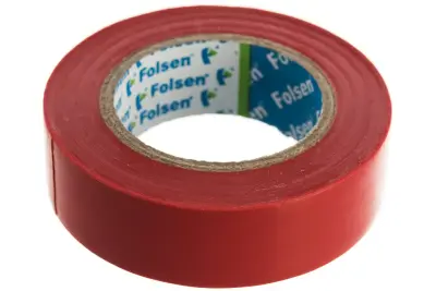 Лента изоляционная Folsen 15мм х 10м красная 011500