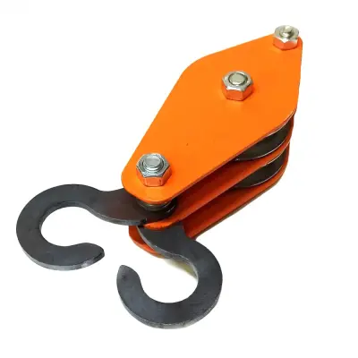 Блок полиспаста FIXXTOOLS БП-2-60-0,7 2 ролика 60мм
