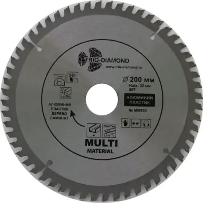 Диск пильный Trio-Diamond MULTI MATERIAL 200х30/32х2,6мм 56T MM903