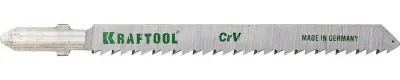 Полотна KRAFTOOL T101B для эл/лобзика Cr-V по дереву ДСП ДВП чистый рез шаг 2,5мм 75мм 2шт