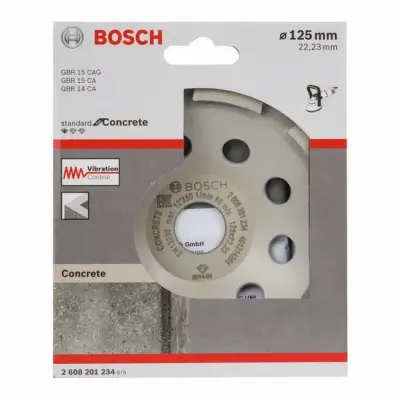 Чашка алмазная 125х22,2 сегментная BOSCH Standard concrete