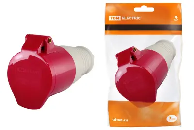 Розетка переносная 3Р+РЕ+N 32А 380В IP44 TDM SQ0603-0014