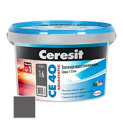 Затирка цементная Ceresit CE40 №16 графит 2кг 1956406