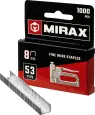 MIRAX 8 мм скобы для степлера тонкие тип 53, 1000 шт