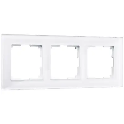 Рамка на 3 поста Werkel белый,стекло  WL01-Frame-03