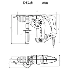 Перфоратор METABO SDS+ 800Вт кейс KHE 3251