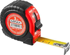 MIRAX 3м / 18мм рулетка в обрезиненном пластиковом корпусе