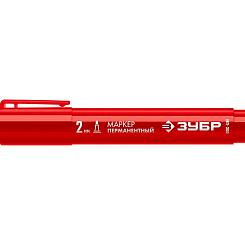 Перманентный маркер ЗУБР МП-300 2мм заостренный, красный ПРОФЕССИОНАЛ 06322-3