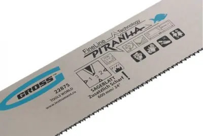Полотно для прецизионного стусла GROSS "PIRANHA" 600мм калённый зуб 22871
