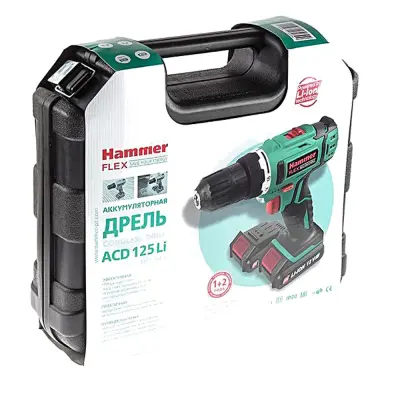Аккумуляторная дрель-шуруповерт HAMMER 12В Flex ACD125Li