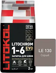 Затирка цементная Litokol Litochrom EVO 1-6 LE 130 серый 2кг 500140002