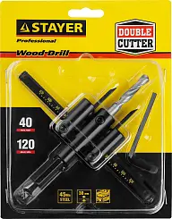 Сверло регулируемое 'Балеринка' двурезцовое, по дереву, 2944 STAYER 30-120мм