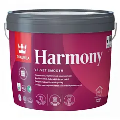 Краска акриловая TIKKURILA HARMONY VELURE для стен и потолков, глубокоматовая база A 2.7л 700014030