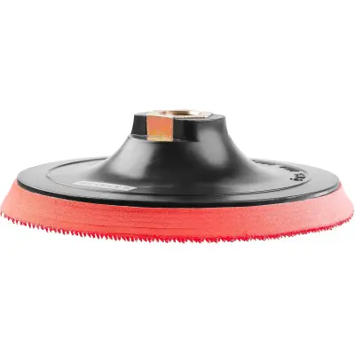 Тарелка опорная для УШМ STAYER 125мм М14 на липучке полиуретановая вставка 35744-125