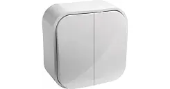Выключатель 2-клавишный QUTEO белый LEGRAND L782202