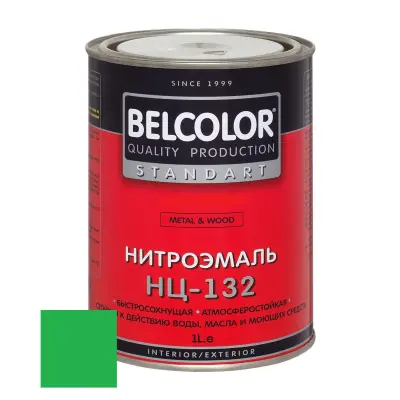 Эмаль BELCOLOR НЦ-132П зеленая 1,7кг