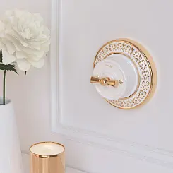 Рамка на 1 пост Werkel белое золото  WL70-frame-01