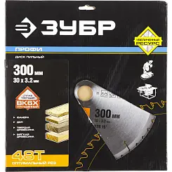 Диск пильный ЗУБР 300x30мм 48T по дереву 36851-300-30-48 Профессионал