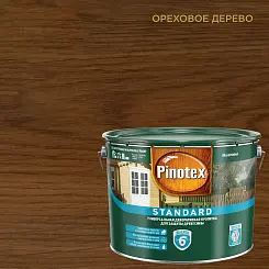 Пропитка декоративная для защиты древесины Pinotex Standard ореховое дерево 0,9 л.