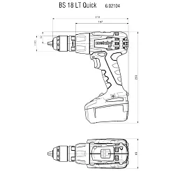 Аккумуляторная дрель-шуруповерт METABO 18В BS 18 LT Quick
