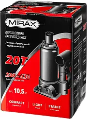 MIRAX 20т, 230-430 мм домкрат бутылочный гидравлический