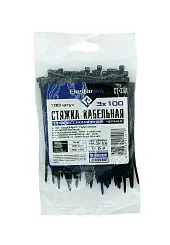Стяжка кабельная Elestarpro 3х100 черная 100шт CT-3101