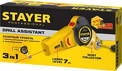 STAYER Drill Assistant уровень с приспособлением для сверления, 7м, точн. +/-1,5 мм/м