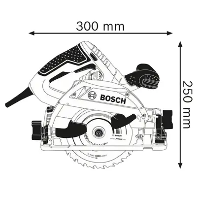 Пила циркулярная BOSCH 1350Вт 165 мм GKS 55+ GCE 0601682100