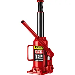 Домкрат гидравлический бутылочный STAYER RED FORCE 12т 230x465мм