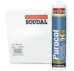 Клей конструкционный SOUDAL PUROCOL однокомпонентный полиуретановый бесцветный 310мл 103955