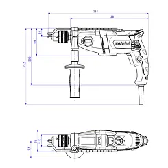 Дрель METABO 780Вт ударная кейс SBE 780-2-1