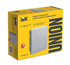 Бокс встраиваемый IEK UNION Compact ЩРВ-П-18 IP41 18 модулей белая дверц UIC-KP13-V-18-41-K01