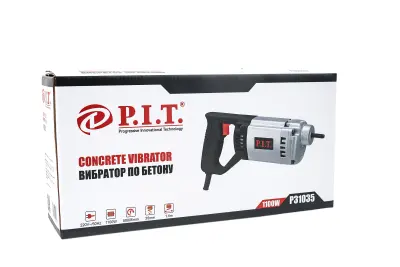 Вибратор электрический P.I.T. ручной для бетона P31035 1100 вт, 1,5м длина булавы