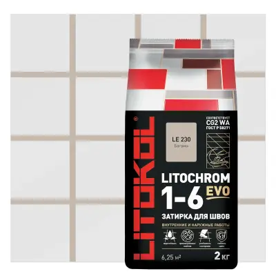 Затирка цементная Litokol Litochrom EVO 1-6 LE 230 багамы 2кг 500240002