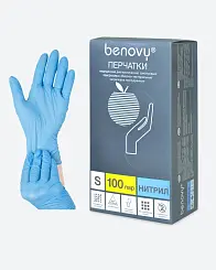 Перчатки одноразовые нитриловые гипоаллергенные BENOVU
