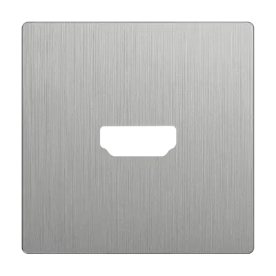 Накладка для розетки HDMI Werkel серебряный рифленый  WL09-HDMI-CP