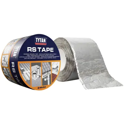 Лента битумная TYTAN RS TAPE для кровли 10см х 10м алюминий