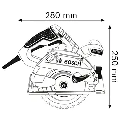 Пила циркулярная BOSCH 1100Вт 165 мм GKS 165 0601676100