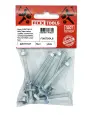 Болт FIXXTOOLS М6х70мм гайка, шайба усиленнная, гроверная (DIN933, 934, 127, 9021) упак 6шт