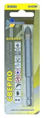 Сверло по керамике и стеклу Trio-Diamond Quadro 12мм 440012