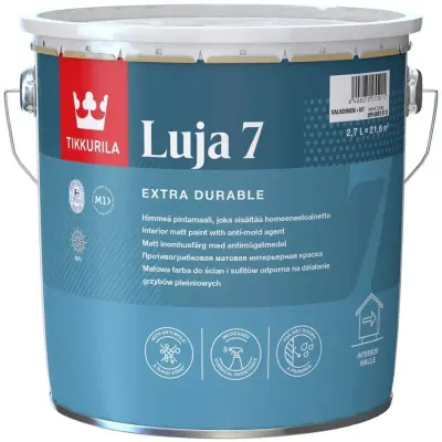 Краска для стен и потолков TIKKURILA LUJA 7 база C 2,7л матовая 69960030130