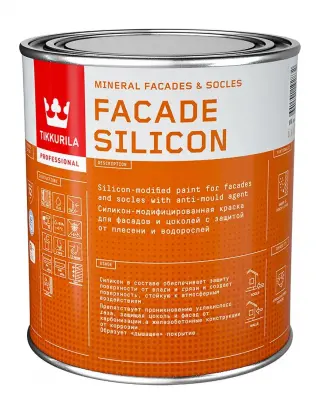 Краска для фасадов TIKKURILA FACADE SILICON база C 0,9л глубокоматовая 700011477