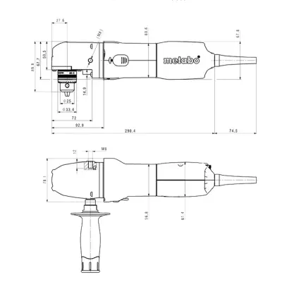 Дрель угловая METABO 700 Вт WBE 700