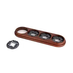 Рамка на 4 поста итальянский орех WERKEL WL15-frame-04