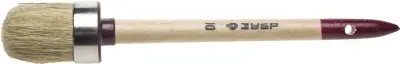 Кисть круглая ЗУБР МАСТЕР светлая натуральная щетина деревянная ручка №10 х 40мм