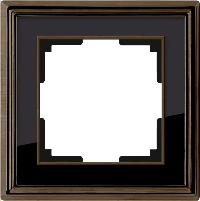 Рамка на 1 пост Werkel бронза/черный  WL17-Frame-01