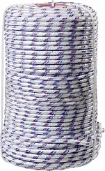 Фал плетёный полипропиленовый СИБИН 16-прядный с сердечником, d=8мм кгс 520