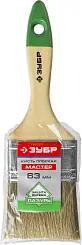 Кисть плоская ЗУБР ЛАЗУРЬ МАСТЕР смешанная щетина деревянная ручка 63мм