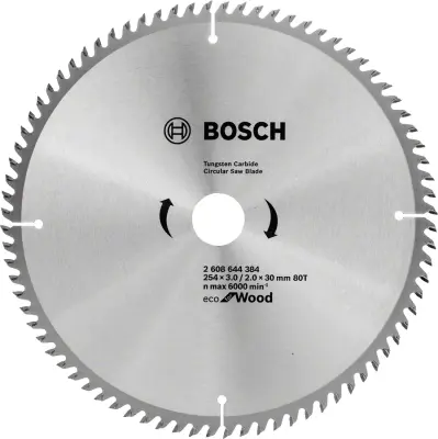 Диск пильный BOSCH Eco Wood 254 х 30мм Т80 2608644384