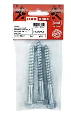 Шуруп сантехнический Глухарь FIXXTOOLS 12х100мм DIN 571 упак 3шт